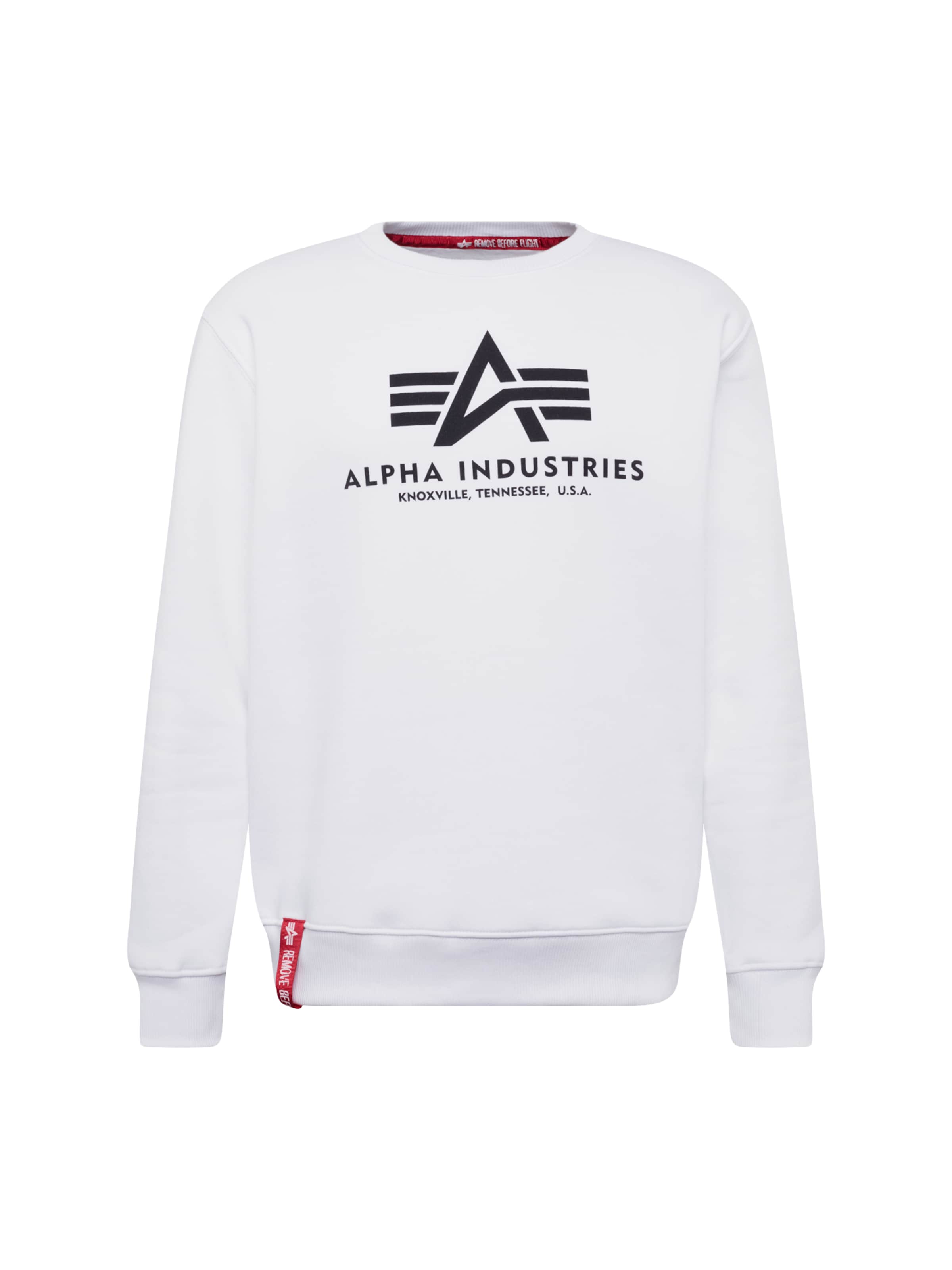 Felpa di ALPHA INDUSTRIES in bianco: frontale