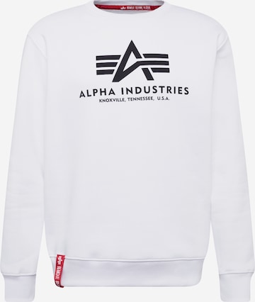 ALPHA INDUSTRIES Sweatshirt i hvit: forside