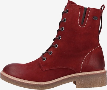 CAMEL ACTIVE Lace-Up Ankle Boots in Red