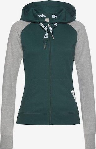 BENCH Sweatjacke in Grün: predná strana