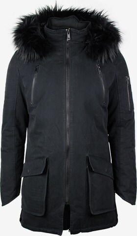 trueprodigy Between-Seasons Parka 'Harvey' in Black: front