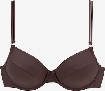s.Oliver T-shirt Bikini Top 'Rome' in Brown: front