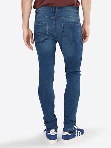 Urban Classics Skinny Jeans 'Slim Fit Biker' in Blau