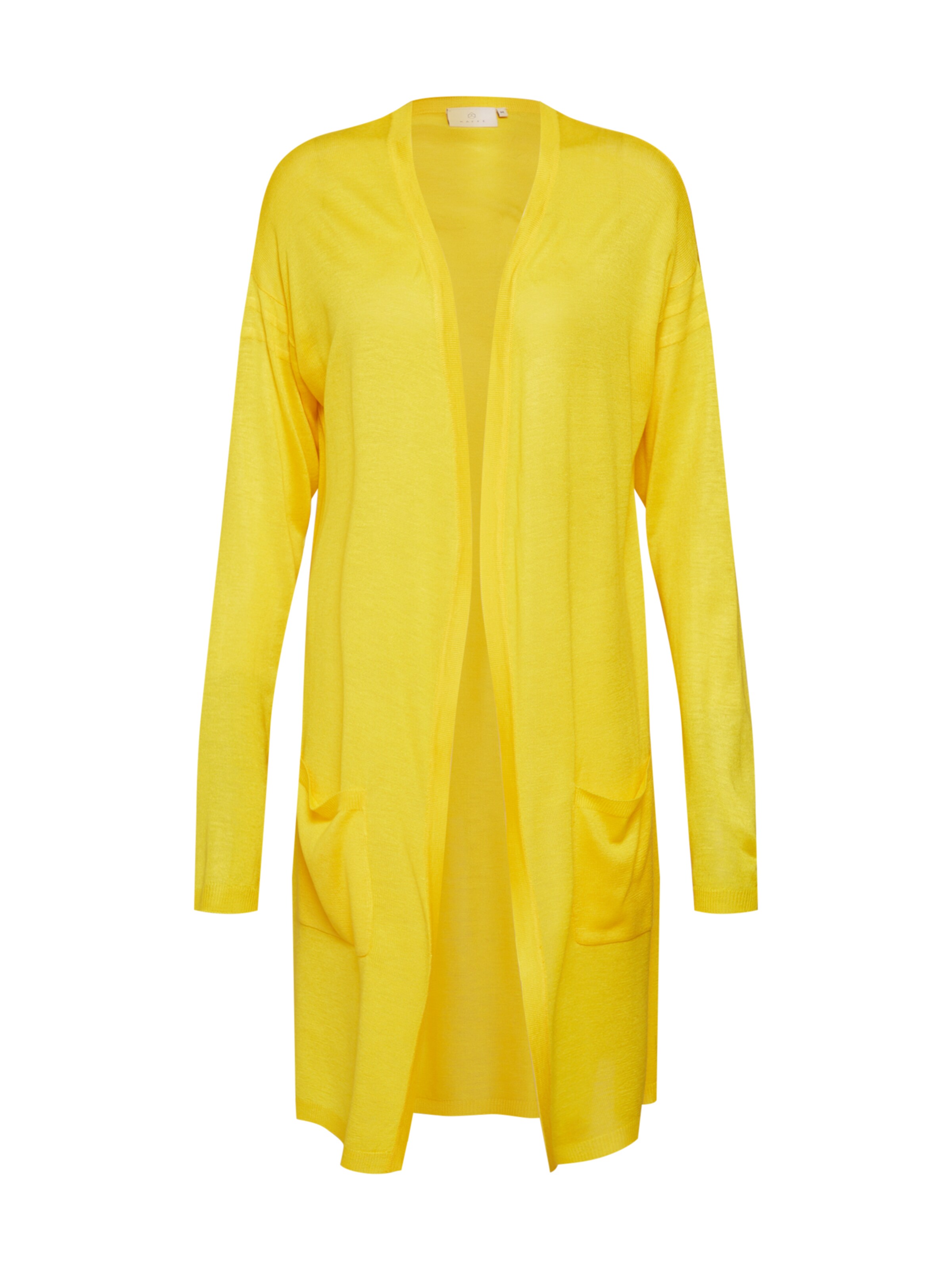 Kaffe - Gebreid vest 'Sandra Cardigan' in de kleur Geel