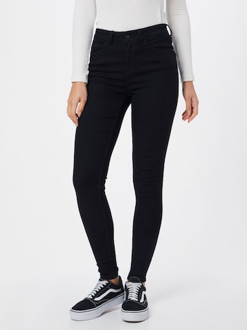 OBJECT Skinny Jeans 'Sophie' i svart: framsida