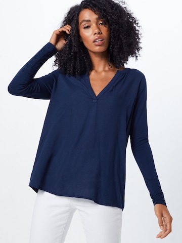 Kaffe - Blusa 'Calina' en azul: frente