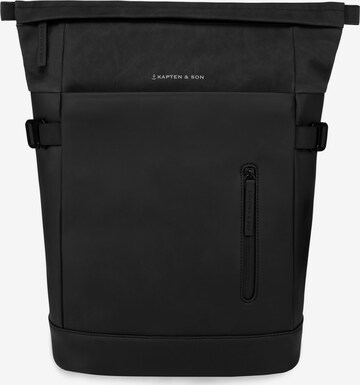 Kapten & Son Rucksack 'Aarhus All Black' in Schwarz: predná strana