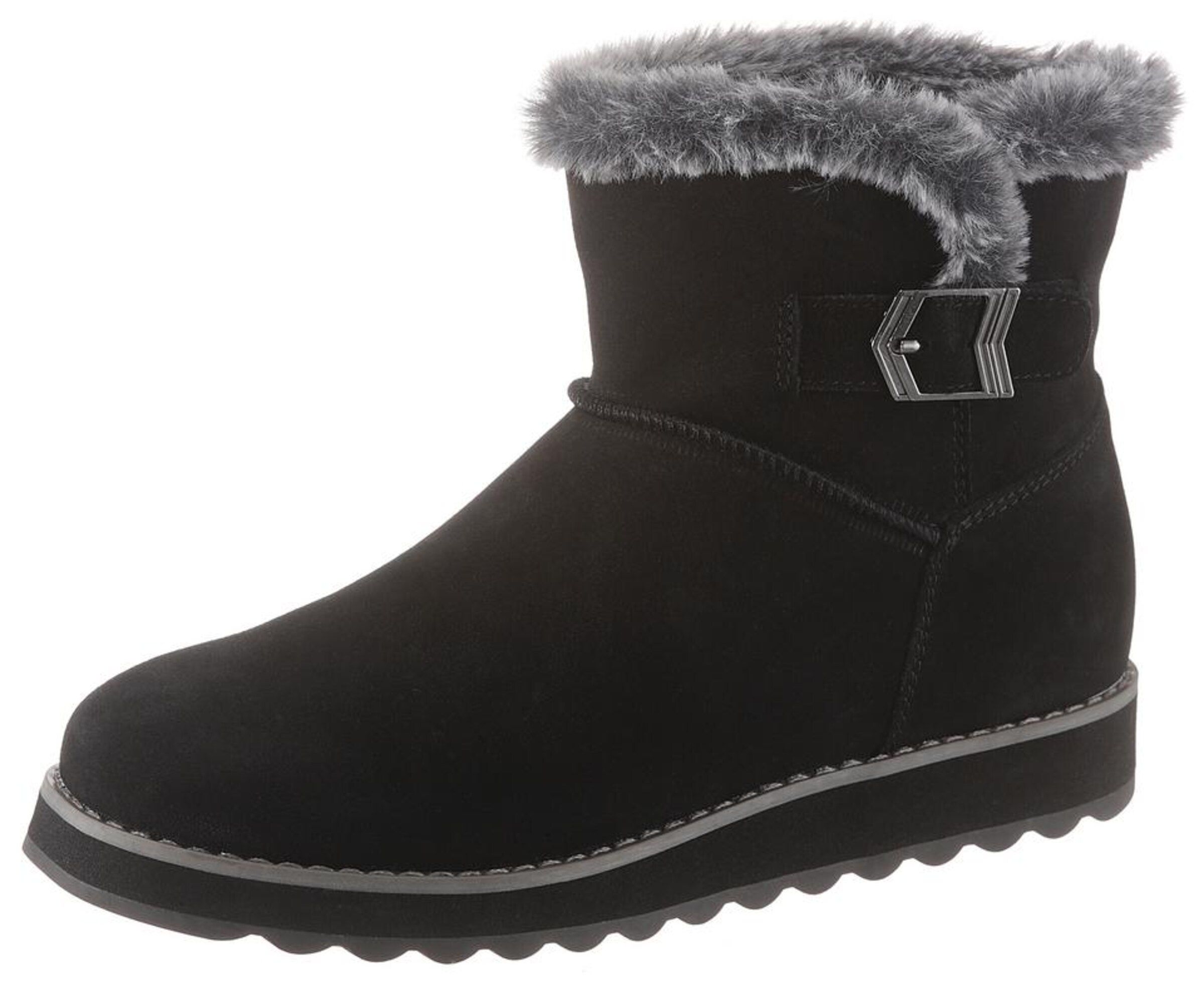 SKECHERS - Snowboots 'Keepsakes' in de kleur Zwart
