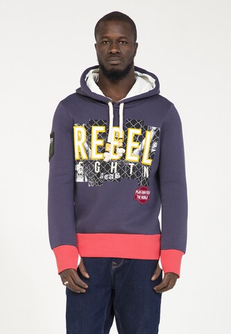 Sweat-shirt PLUS EIGHTEEN en violet : devant