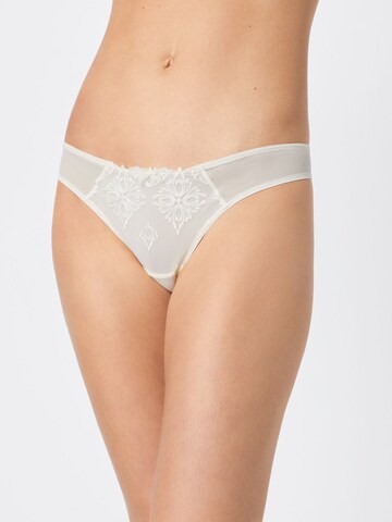 Chantelle - Tanga 'Champs Elysees' em branco: frente