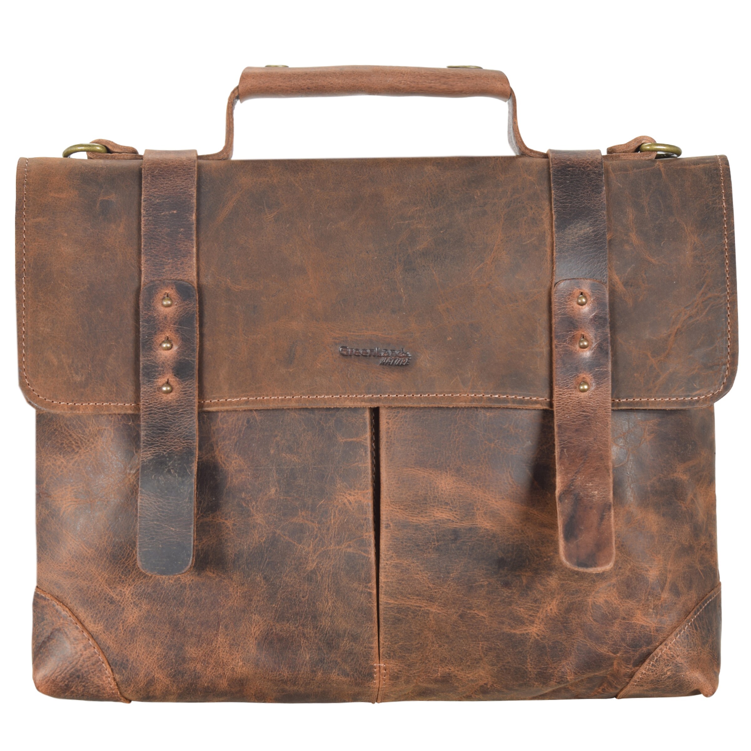 Porte-documents Greenland Nature en marron : devant