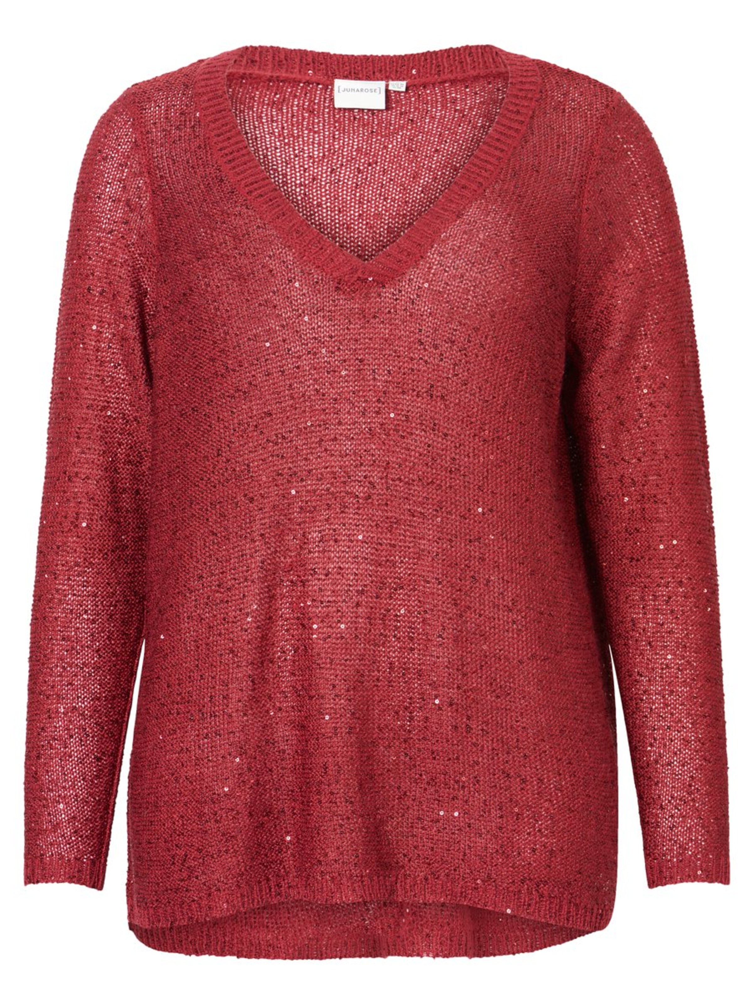 Junarose - Trui in de kleur Robijnrood