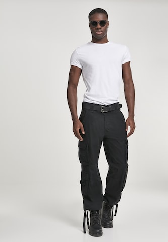 Brandit Tapered Cargo trousers in Black