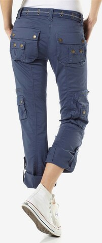 MAC Slimfit Cargohose in Blau