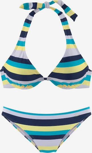 Bikini VENICE BEACH di colore navy / blu chiaro / giallo / bianco, Visualizzazione prodotti