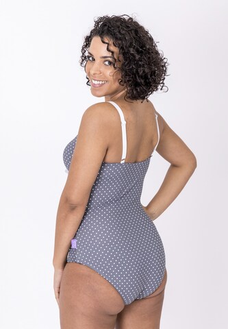 petit amour Bustier Fürdőruhák 'Antonie' - szürke