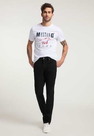 MUSTANG Slimfit Broek 'Washington' in Zwart