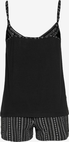 LASCANA - Pijama de pantalón corto en negro
