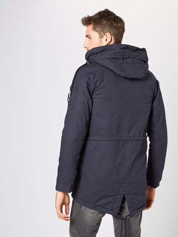 Superdry Parka zimowa 'Aviator' w kolorze niebieski: tył