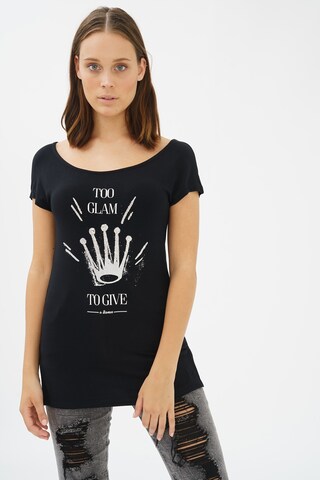 trueprodigy Shirt 'Crown' in Zwart: voorkant