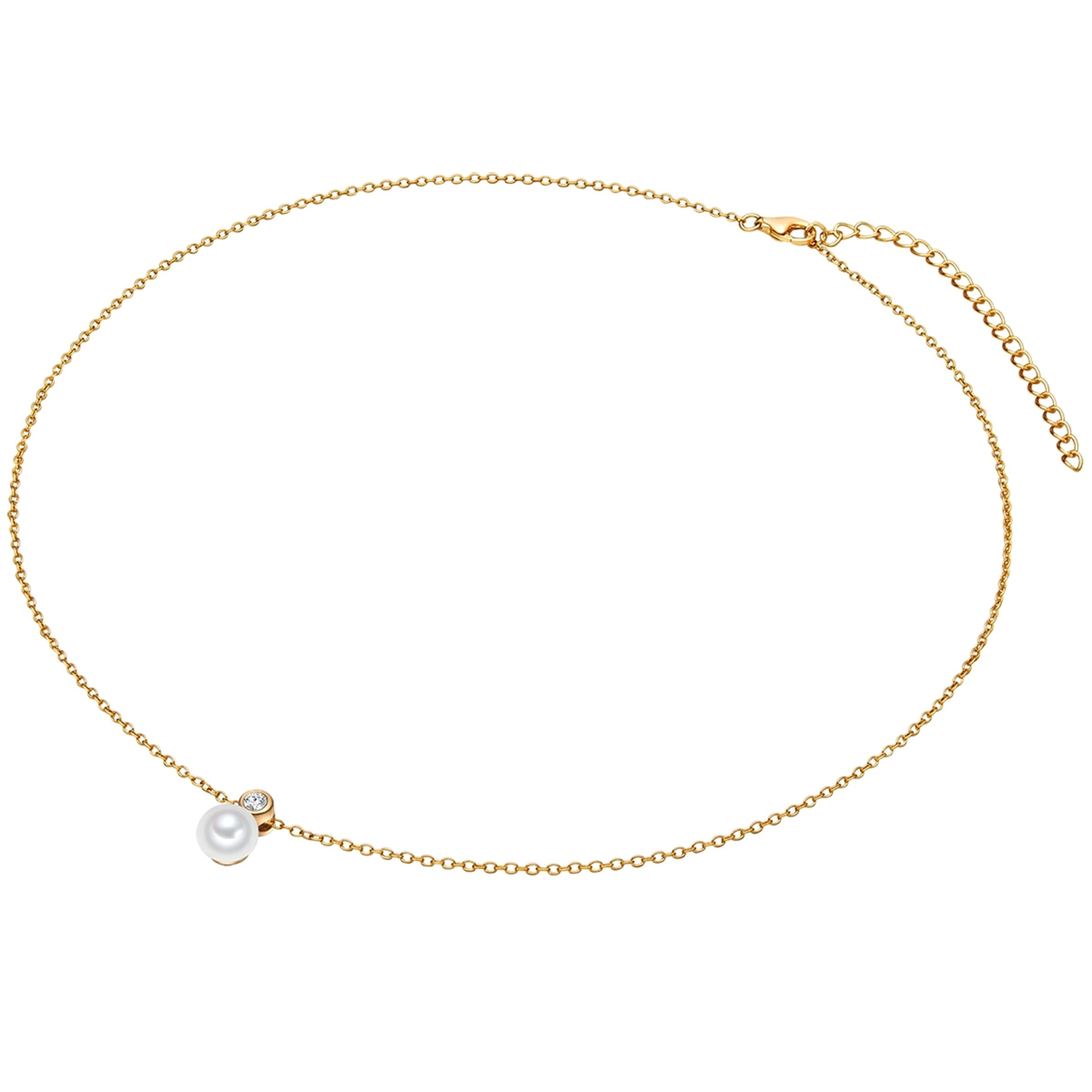 Valero Pearls Necklace in Gold: front