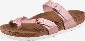 BIRKENSTOCK T-Bar Sandals 'Mayari' in Pink: front