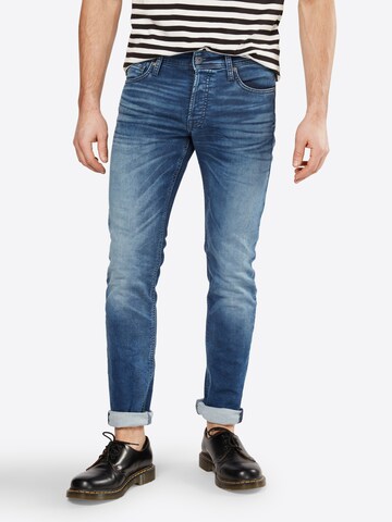 JACK & JONES Slimfit Jeans 'Glenn' in Blauw: voorkant