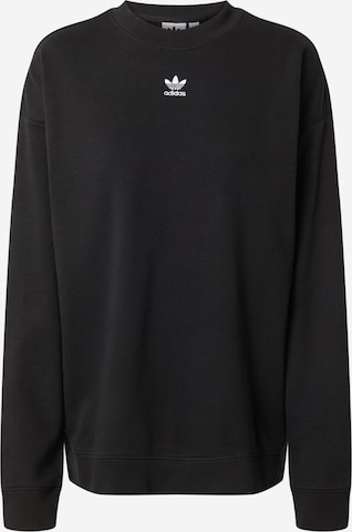 Sweat-shirt 'Trefoil Essentials' ADIDAS ORIGINALS en noir : devant