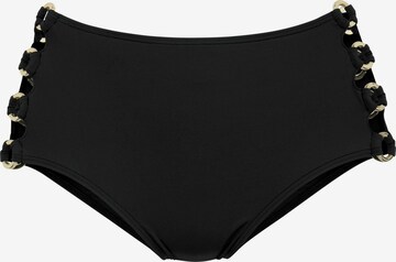 Slip costum de baie 'Italy' de la LASCANA pe negru: față