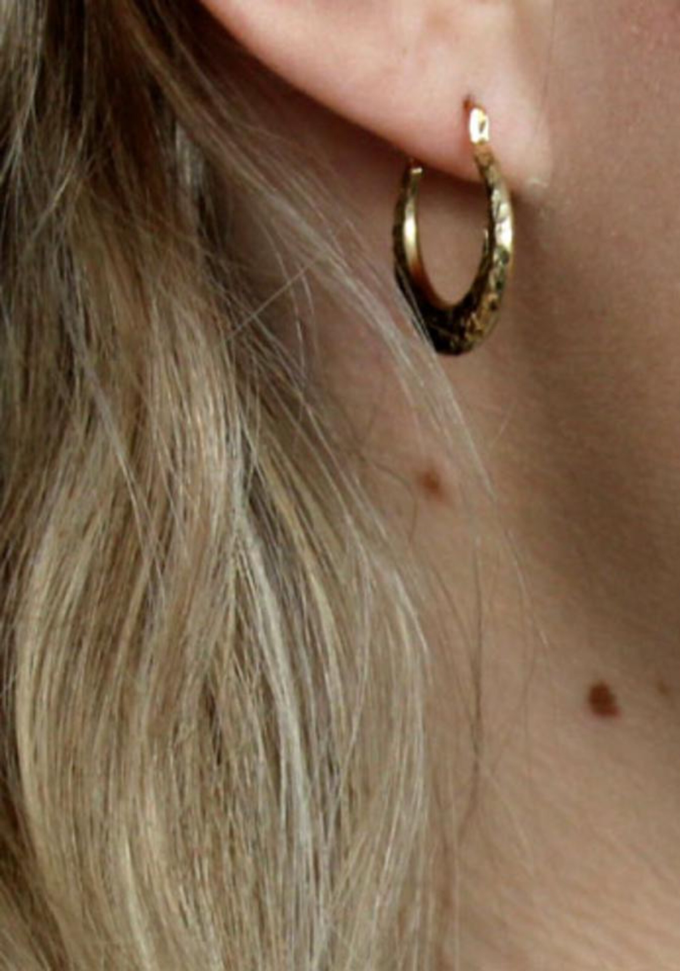 AMOR Earrings in Gold: front