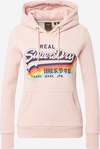 Superdry Sweatshirt in Roze: voorkant