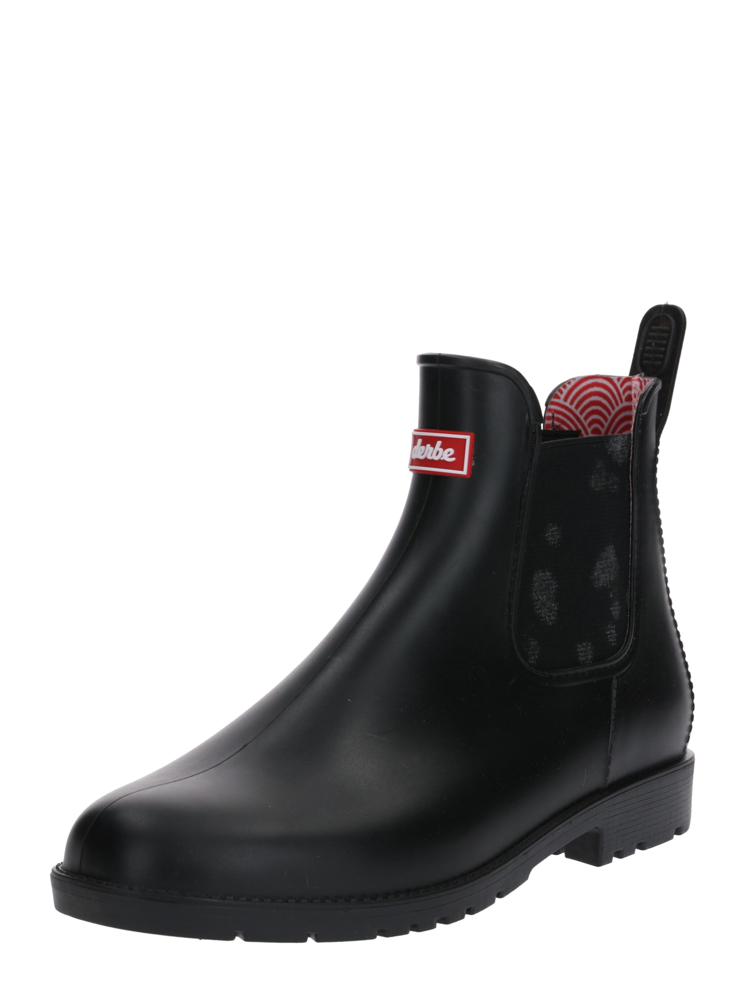 Derbe - Regenlaarzen 'Postje Botten' in de kleur Zwart