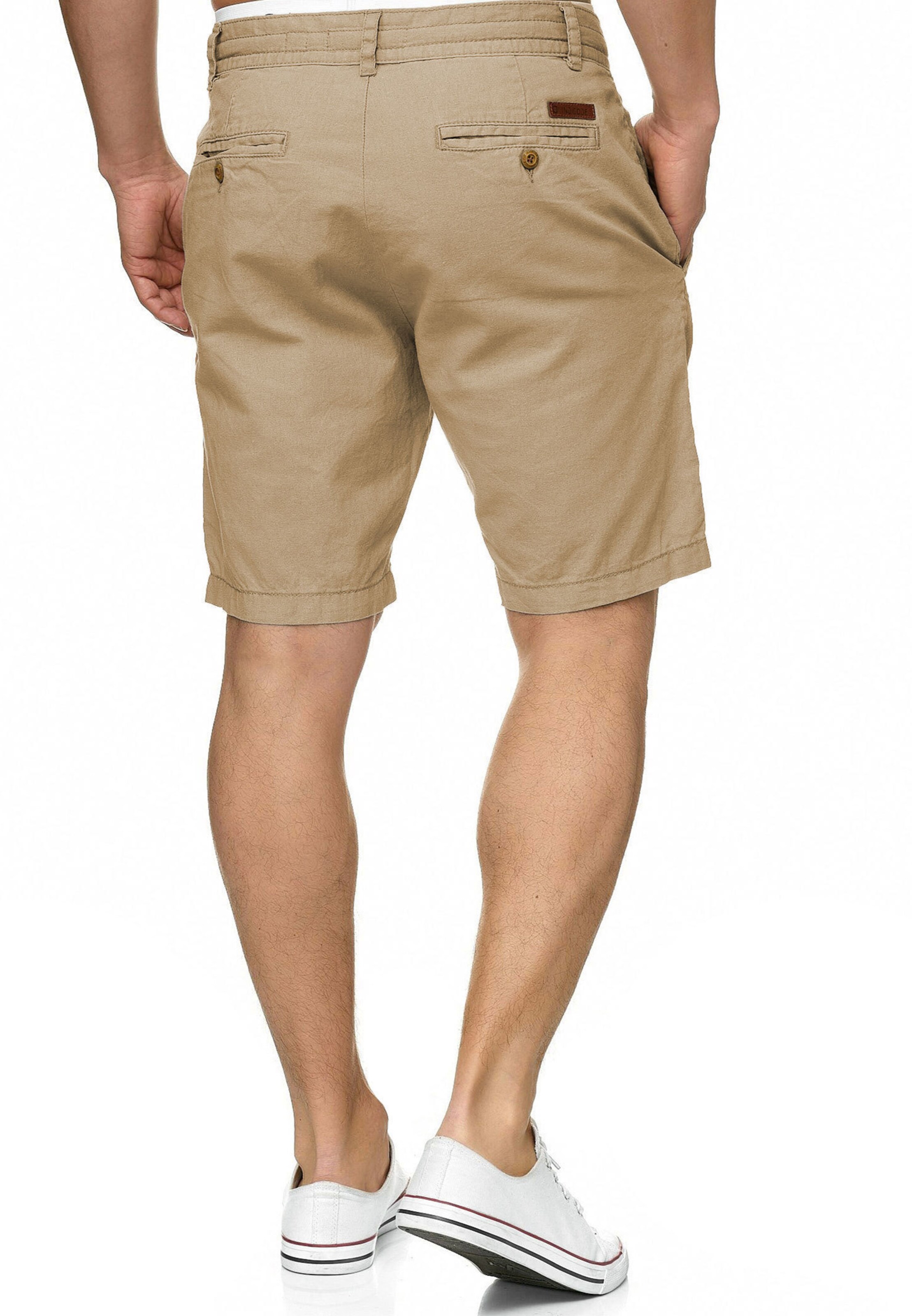INDICODE JEANS Regular Shorts 'Bowmanville' in Beige