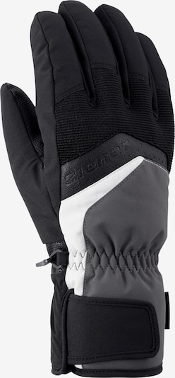 ZIENER Skihandschuhe 'Gabino' in dunkelgrau / schwarz / weiß, Produktansicht