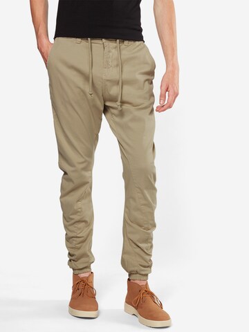 Urban Classics Tapered Trousers in Beige: front