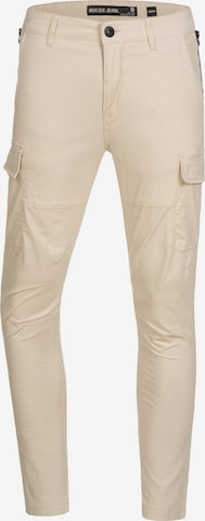 Coupe slim Pantalon cargo 'Mathews ' INDICODE JEANS en beige