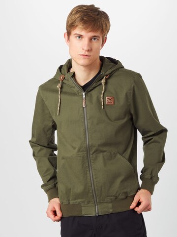 Iriedaily - Ajuste regular Chaqueta de entretiempo 'Love City' en verde: frente