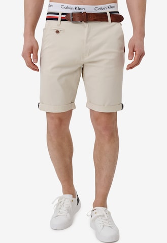 INDICODE JEANS Regular Shorts 'Creel' in Beige: predná strana