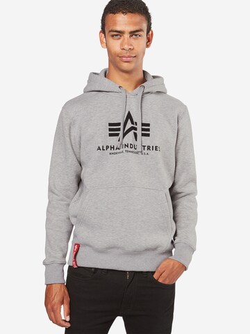 Sweat-shirt ALPHA INDUSTRIES en gris : devant