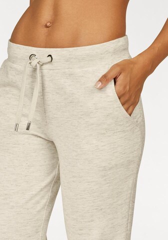LASCANA Regular Pajama Pants in Beige