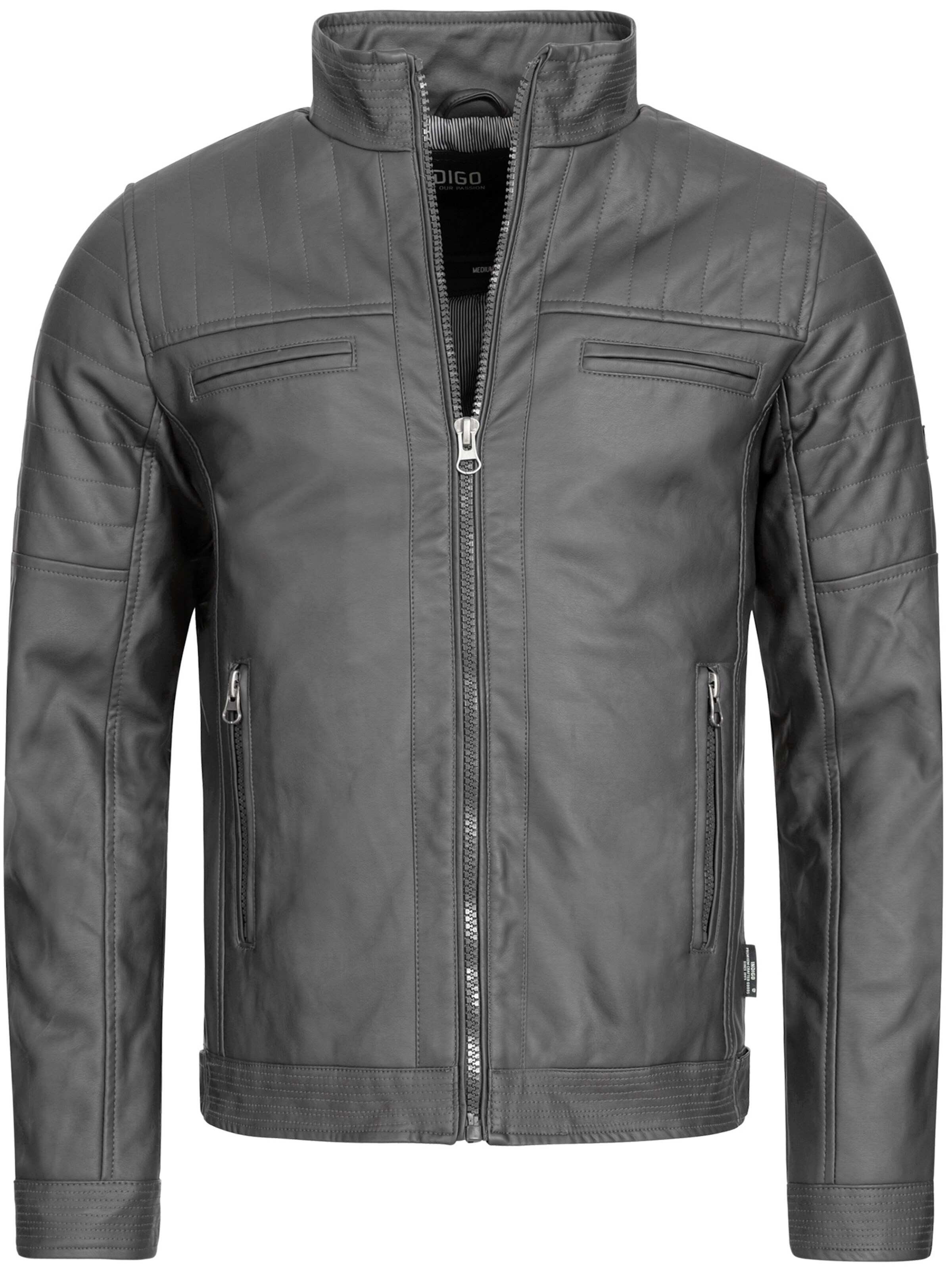 INDICODE JEANS Tussenjas 'Brook' in Grijs: voorkant