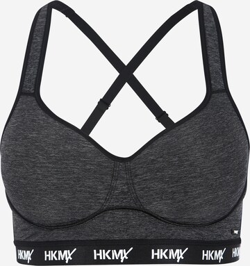 HKMX Bustier Sport BH 'The All Star' in Grau: predná strana