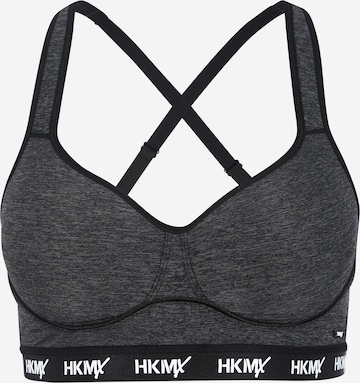 HKMX Bustier Sport bh 'The All Star' in Grijs: voorkant