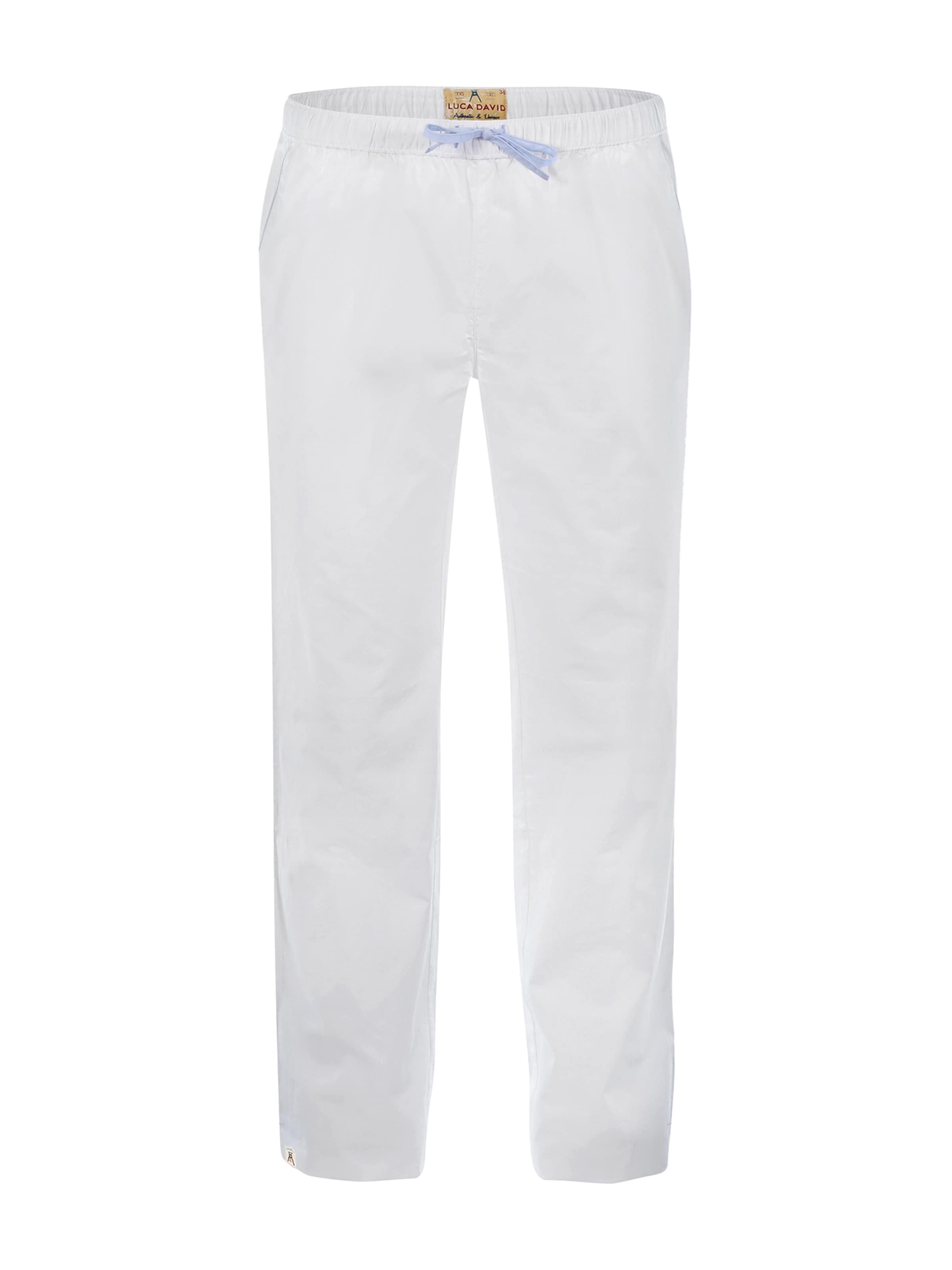 Luca David Pajama pants 'Olden Glory' in White: front