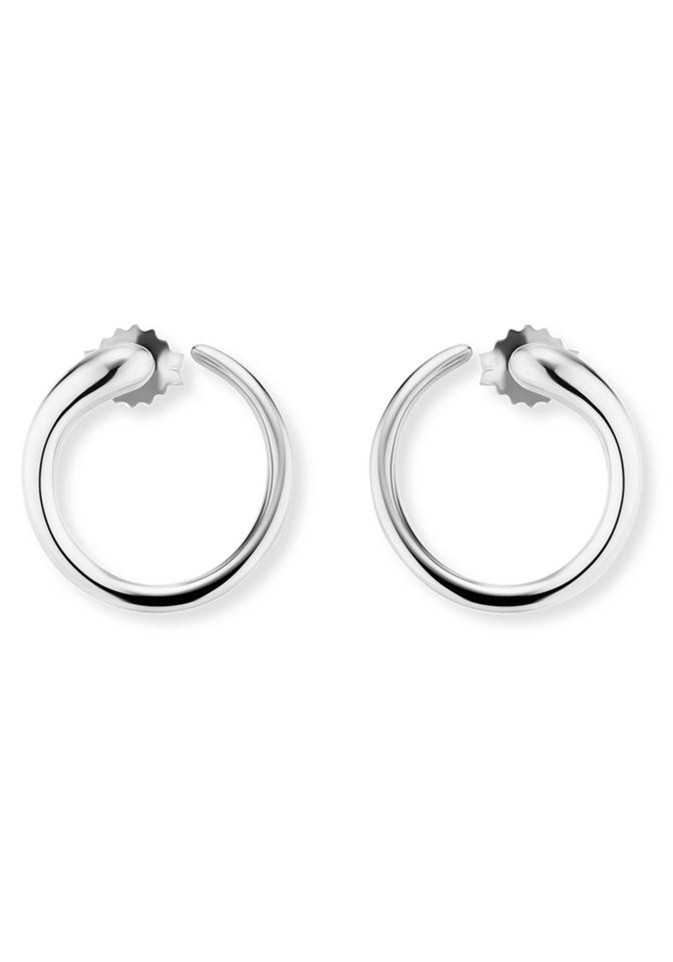 Boucles d'oreilles caï en argent : devant