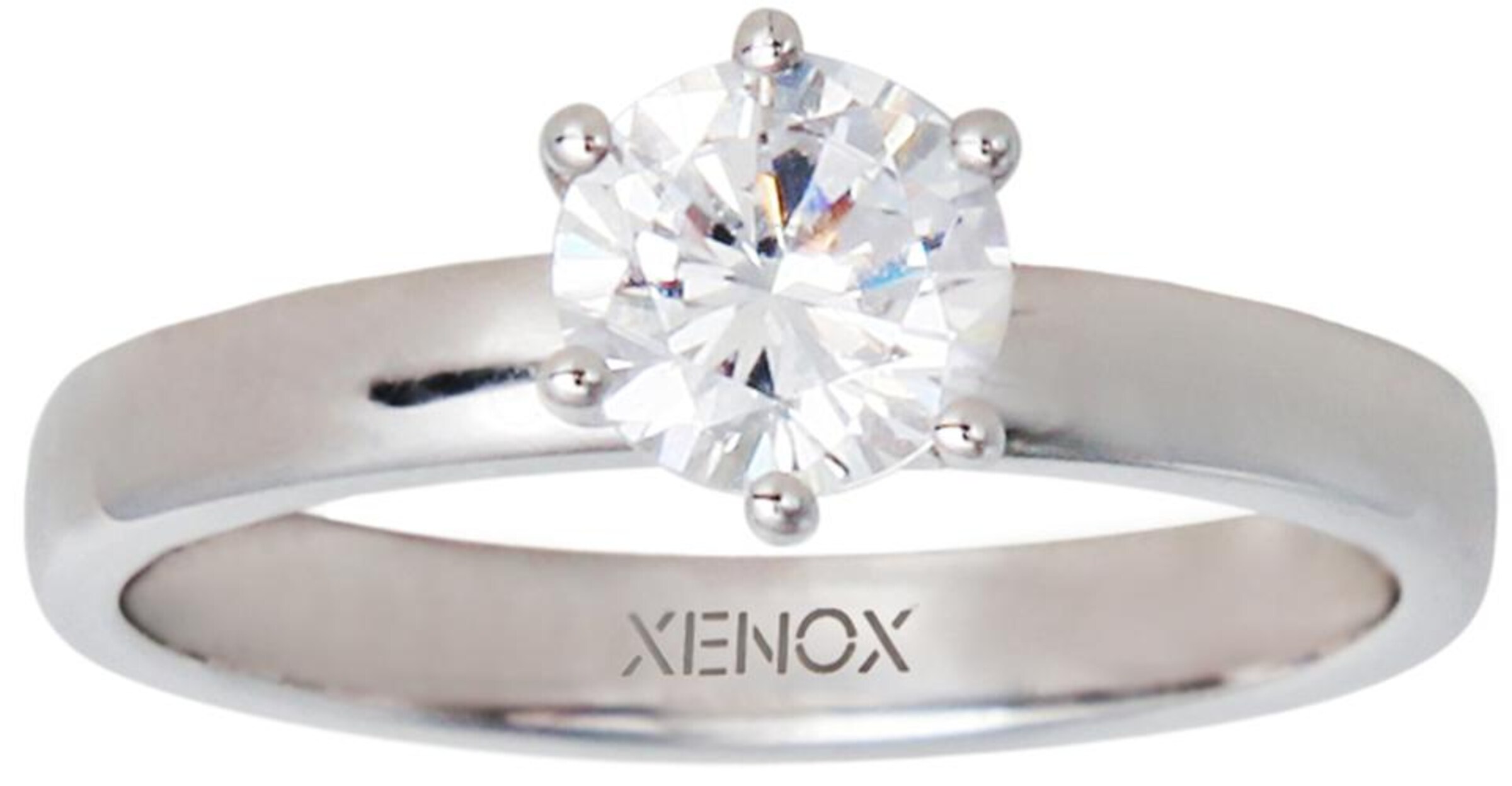 XENOX Ring 'Silver Circle' in Silver: front