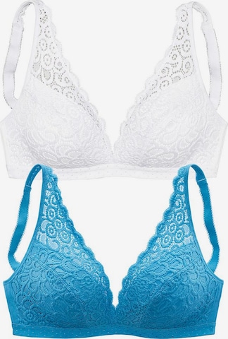 PETITE FLEUR Triangle Bra in Blue: front