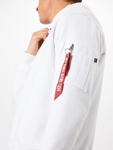 Felpa 'X-Fit' di ALPHA INDUSTRIES in bianco