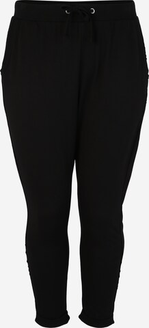 Urban Classics Tapered Pants 'Terry' in Black: front