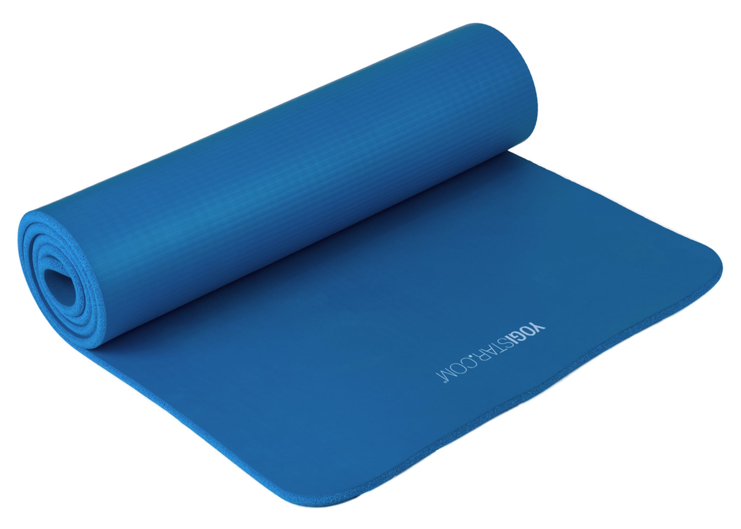 YOGISTAR.COM Pilatesmatte 'Basic' in Blau: Vorderseite